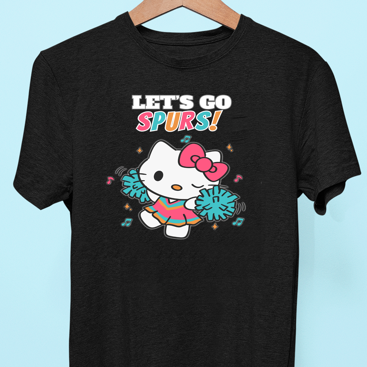 Kawaii Kitty San Antonio Basketball Tee