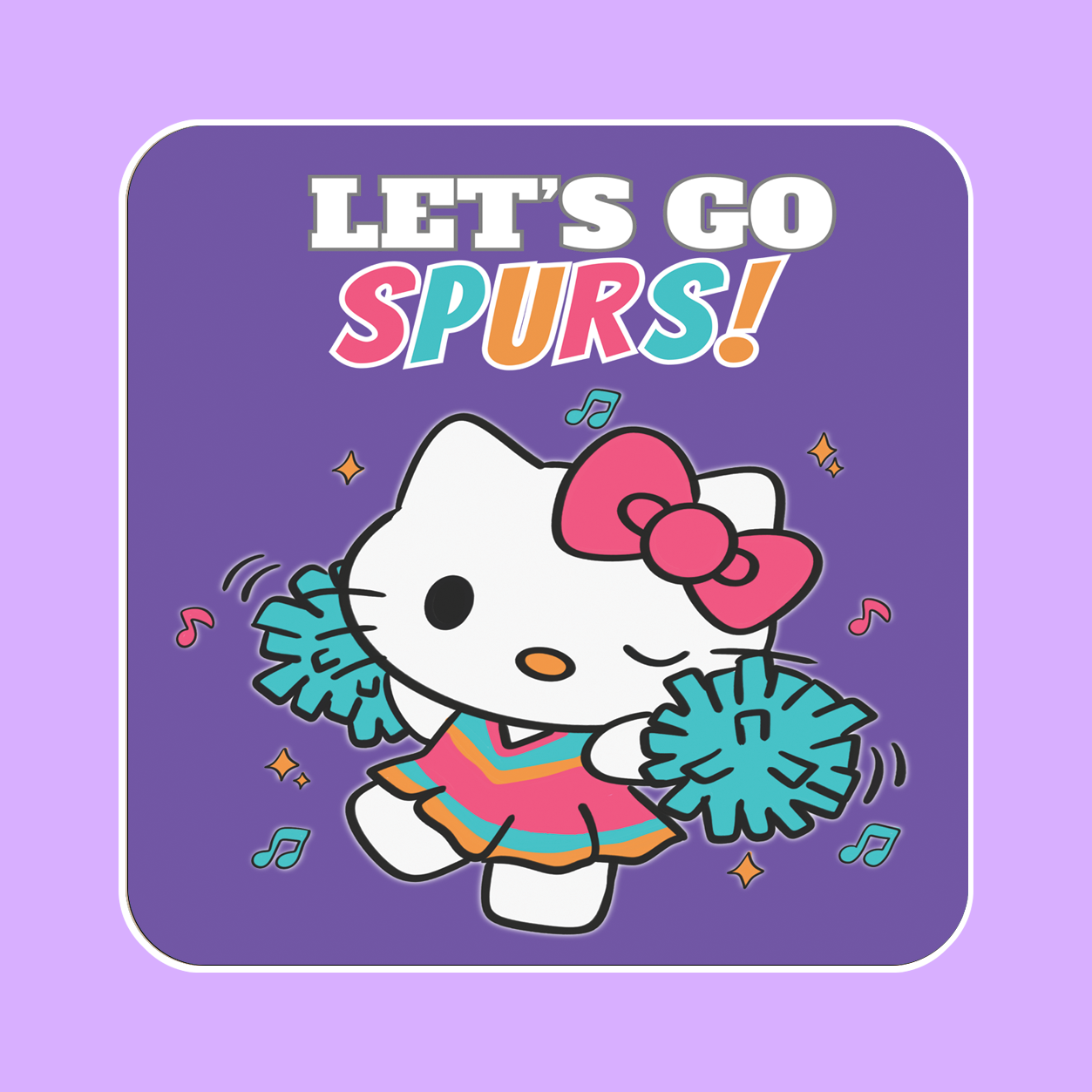 Kitty San Antonio Basketball Coaster
