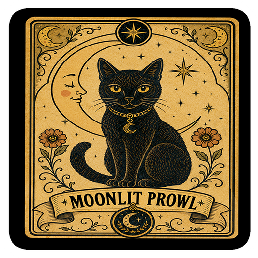 Moonlit Collection Black Cat Coaster