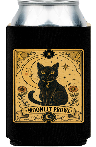 Moonlit Collection Black Cat Koozie