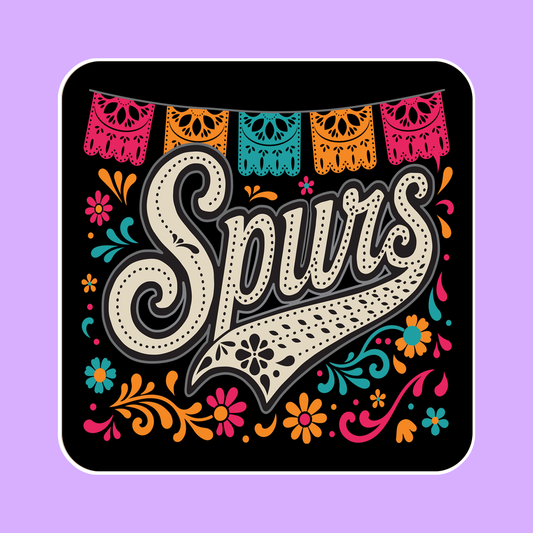 Papel Picado San Antonio Basketball Coaster