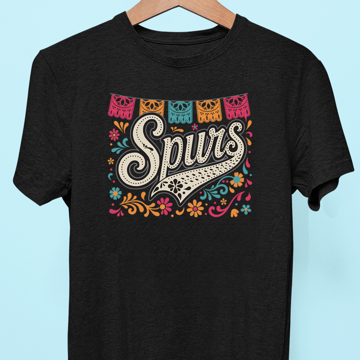 Papel Picado San Antonio Basketball Tee