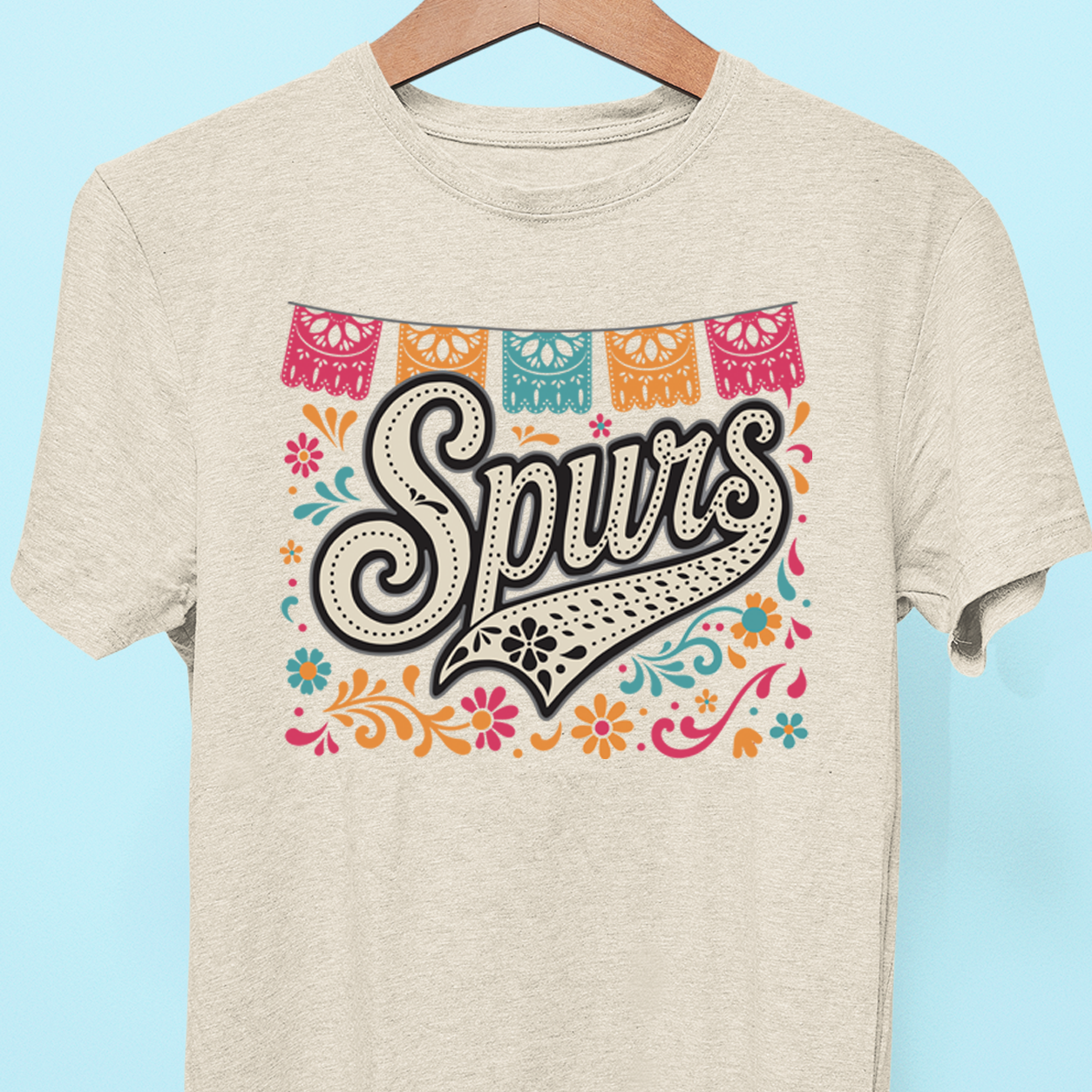 Papel Picado San Antonio Basketball Tee