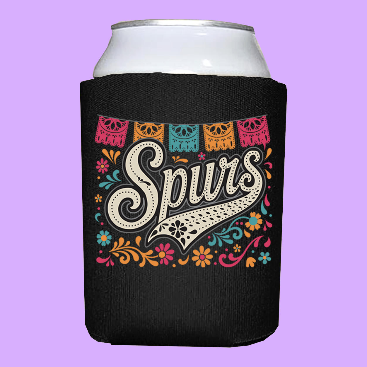 Papel Picado San Antonio Basketball Koozie