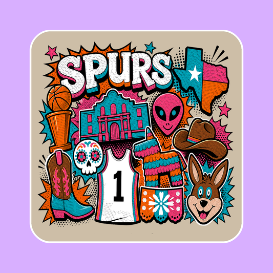 Pop Art San Antonio Basketball Coaster