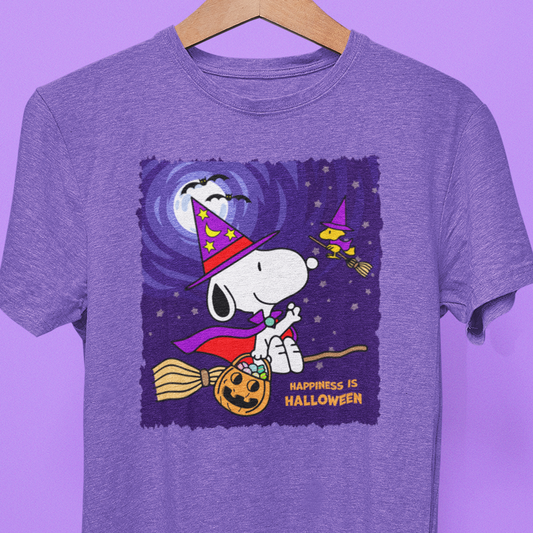 "Happy Halloween Witch Snoopy" Tee