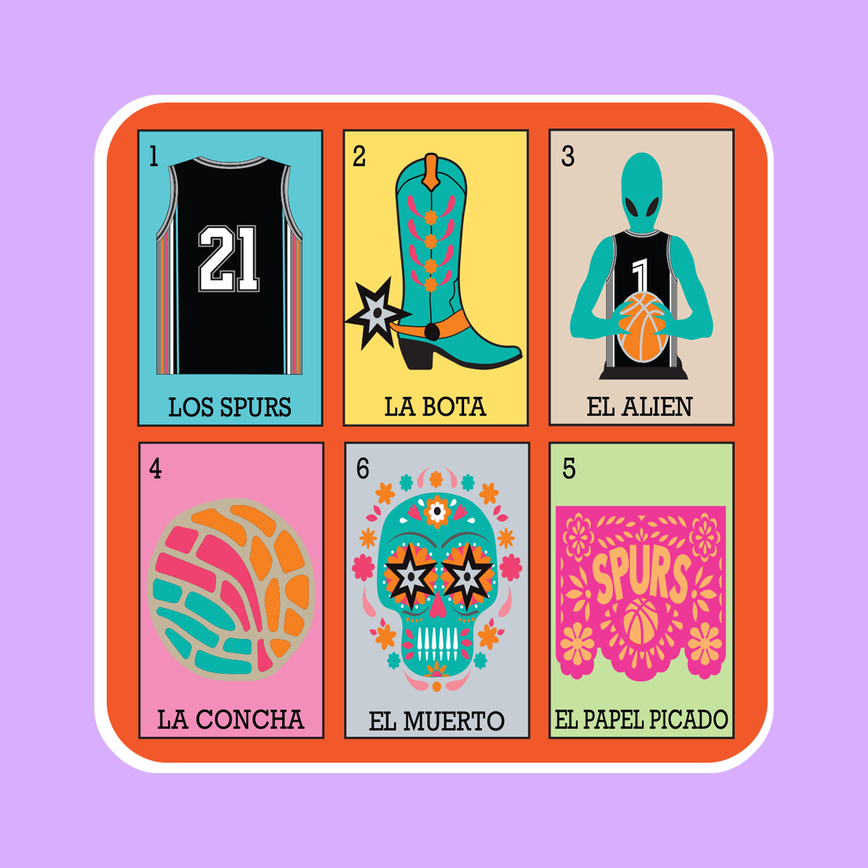 San Antonio Basketball Loteria Coaster