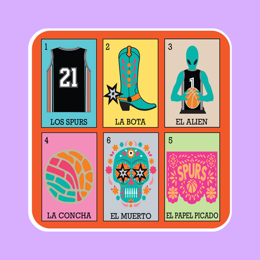 San Antonio Basketball Loteria Coaster