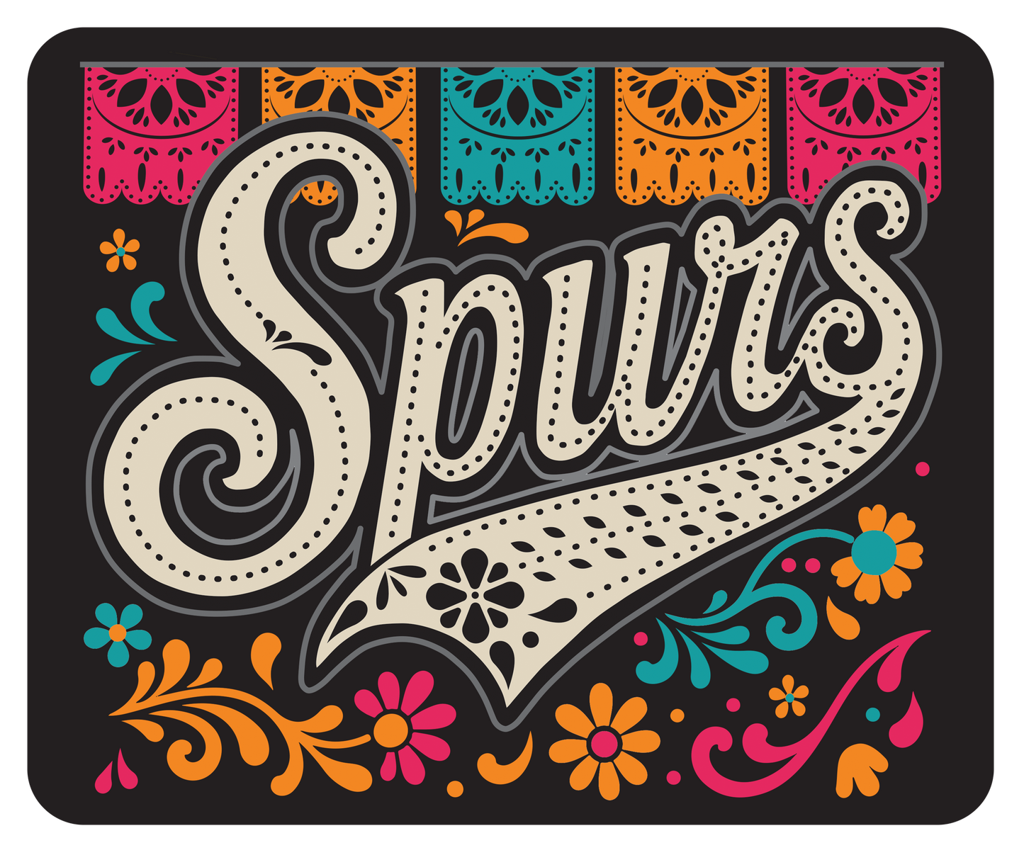 Papel Picado San Antonio Basketball Mousepad